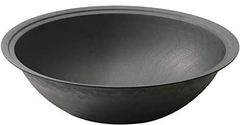 YYUINU Wok en fonte non revêtu, diamètre 60 cm