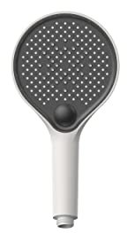 BERNSTEIN Handbrause HB153R rund - Anti-Kalk - Farbe wählbar - 3 Strahlarten, Farbe:Weiß/Schwarz matt