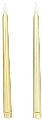 Flameless Candles, 2 Pac Taper LED Candle Sticks, Battery Operated Flameless Tealight Candles, Durable and Reliable, for Wedding, Table, Festival Celebration, Halloween, Christmas Decorations
