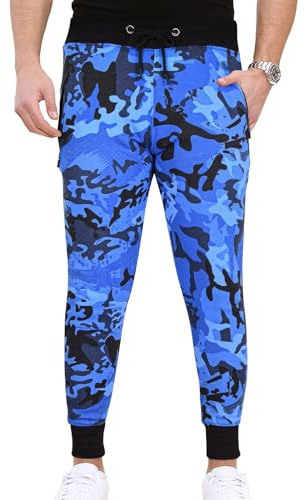 A2Z Mens Two Tone Fleece Jogging Bottoms Gym Sweatpants Tracksuit Pants Set | Comfortable Exercise Trousers Casual Sportswear Men Sizes Small through 4XL