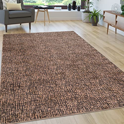 Paco Home Hochflor Teppich Wohnzimmer Schlafzimmer Flauschig Weich Shaggy Vintage Industrial Style Deko Modern, Grösse:160x220 cm, Farbe:Beige 2