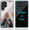 MXCUSTOM Personalised Phone Case for Samsung Galaxy S23 Ultra 5G, Customised Anti-Scratch Tempered Glass Soft TPU Cases with Photo Image Text Picture Design Your Own Phone Cover (GHS-BK-P1)
