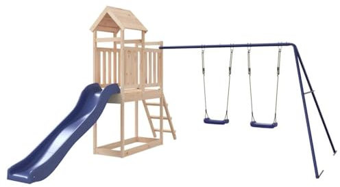 vidaXL Parque Infantil de Exterior Madera Maciza de Pino