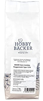 Hobbybäcker Roggenmehl Type 1370 (750 g), ganz dunkel, Mehl zum Backen von Roggen- und Roggenmischbroten