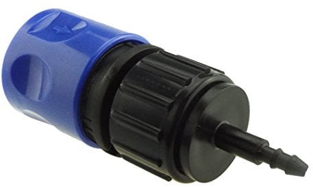Garden watering hosepipe connector/adaptor/joiner to 4/6mm micro irrigation pipe (blue adaptor)