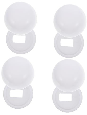 STOBAZA Universal Toilet Bolt Cover Cap 4 Pairs Decorative Closestool Bolt Caps for Bathroom Floor Fixing Screw Accessories
