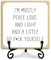 Inspirierendes Schild mit Eisenstütze, Heimbüro, Schreibtisch, Wohnzimmer, Schlafzimmer, Dekoration, Holzschild, Badezimmer-Regal, Dekoration, Bauernhaus, Yoga-Liebhaber, Geschenke, I'm Mostly Peace,
