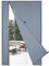 Risareyi Magnet Wärmeschutzvorhang Tür Seitliche Öffnung 85x210cm, Grau PU Leder Türvorhang Thermo Kälteschutz Wasserdicht Winddicht Staubdicht Kälteschutzvorhang für Haustür Balkontür Klimaanlage