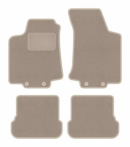 Velours-Fußmatten passend für Volkswagen Golf IV 1998-2002, Beige, LUX