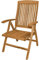 Teako Design Gartensessel Teakholz Hochlehner Bari Massivholz Wetterfest, Gartenmöbel, 64 x 49 x 110 cm, Langlebige Outdoormöbel, Holzstühle, Terassenzubehör
