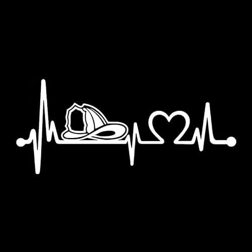 25x11 cm Auto Aufkleber Vinyl Aufkleber Feuerwehr Helm Herzschlag Lebensader Motorrad Dekorative Zubehör Aufkleber