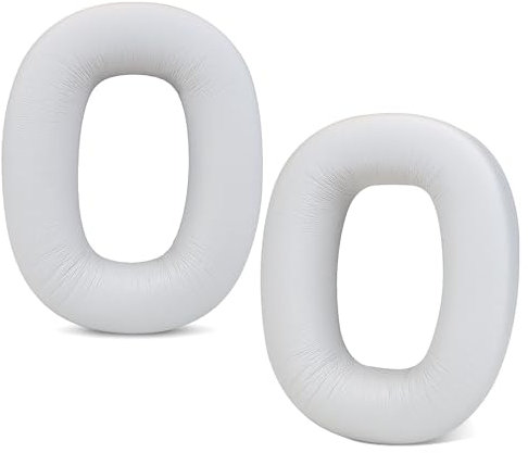 SINOWO Replacement Earpads for Bowers & Wilkins PX8/PX7 S2 Wireless Noise-Cancelling Headphones(Do Not Fit PX7),Ear Pads Cushions with Noise Isolation Memory Foam,Soft Protein Leather-White