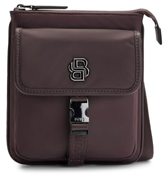 BOSS Herren B Icon Umhängetasche mit Double-B-Monogramm und mattem Finish Dunkelrot Stck