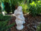 Statua di angelo cherubino, cemento architettonico, 15 x 5 x 15 x 15 cm, altezza 47 cm, 15 kg, design classico, decorazione da giardino all'aperto