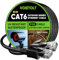 VOIETOLT Outdoor Cat6 Ethernet Cable 50Meter, Pure Copper, POE+, Direct Burial Internet Cable, LLDPE, UV Resistant, Waterproof, Lan Network Cable Cord with 40 Ties