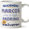 MUGFFINS Tazas Personalizadas para PADRINO - En Español - Mejor del universo - 11 oz / 330 ml - Regalo personalizable original y divertido
