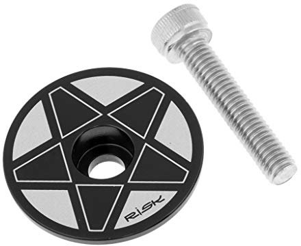 Courtieyeardceastea CNC Fahrrad Rennrad Mountainbike 28,6 mm Headset Vorbau Top Cap Black Star