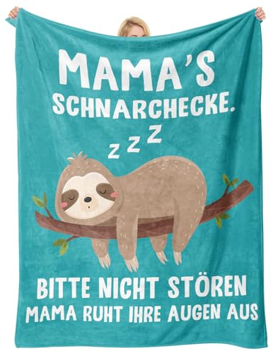 Einanmut Geburtstagsgeschenk Mama, Geschenk Mutter Geburtstag | Geschenk für Mama, Muttertagsgeschenke für Mama, Geburtstag der Mutter, Grün Fleece Decke 157 X 132 cm