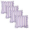 OHS Cushion Covers 45 x 45cm, Super Soft Cosy Decorative Striped Pattern Throw Pillow Cover with Frill Edges 4 Pack Sofa Cushion Covers For Livingroom & Bed, Lilac