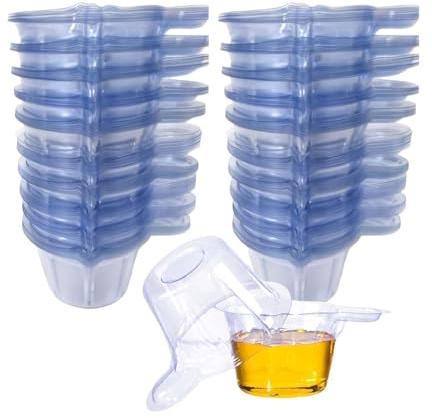 LNGJIN 200 Stück 40ml Urinprobenbecher aus Kunststoff, Urin Becher, Urinprobenbecher, urinbecher,Urinbecher Probenbecher, urin becher mit deckel, für Ovulationstest, PH-Test und Schwangerschaftstest | urinbecher,urinprobenbecher,Urinbecher Probenbecher, urin becher mit deckel,für Ovulationstest,urinbecher einweg,urin becher