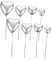 HOLIDYOYO 20 Stück Kucheneinsatz Kuchendeckel Topper für hichzeitstortendeko hochzeitstorten dekoration hochzeitsdeko dekorative Cupcake-Dekoration geburtstagstorte Eisendraht Silver
