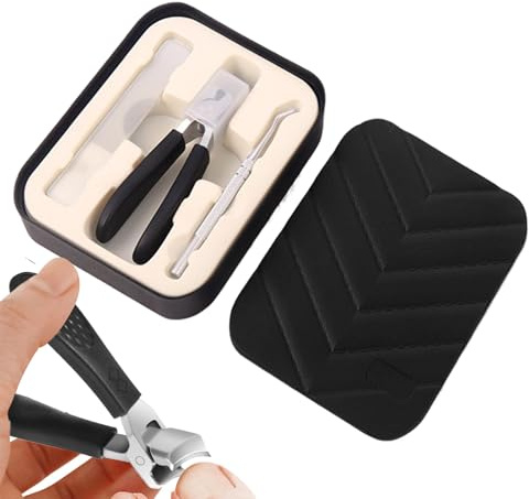 Nagelknipser Für Damen,Schrägschneider mit Feile und Löffel - Spritzschutz Maniküre Werkzeug Mit Breiter Schneidöffnung Für Maniküre Und Pediküre