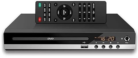 KONGMM DVD Player DVD-Player High Definition 1080P Heim-DVD-Player-Box for TV-DVD-CD-Discs-Player