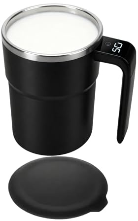 Self Stirring Mug | 380ml Drinkware Novelty Automatic Mixing - Automatic Mixing Coffee Mug | for Tea Beverage Cocoa Honey Home Kitchen Bar Birthday Christmas Office