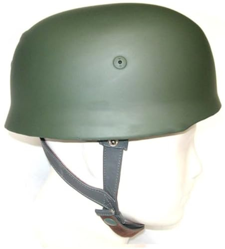 M38-Stahlhelm Aus Dem Zweiten Weltkrieg Mit Lederfutter, Nachbildung Eines Fallschirmjägers for Militärsammler Und Nachstellungen, Kopfgröße 56–59 cm(C)