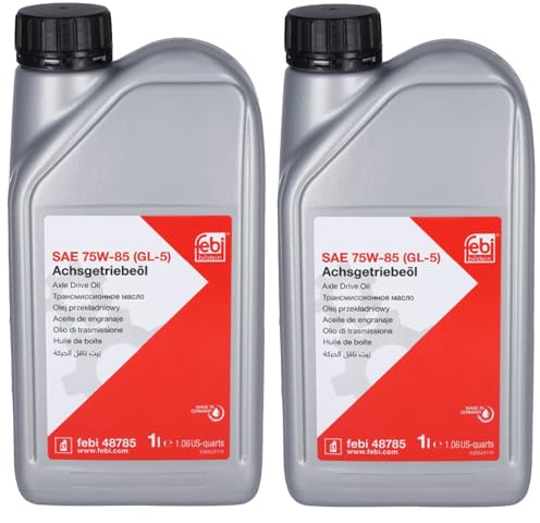 BandelOne enthält 2x 1L Febi Achsgetriebeöl 75W-85 Api GL-5 Gelb passend für 235.7