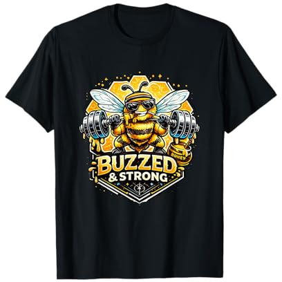 Motif Abeille Buzzed & Strong Honey Barbell T-Shirt