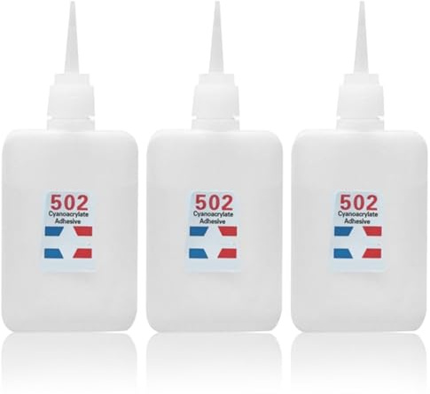 3er-Pack 502-Kleber, schnell trocknender, starker Kleber für Kunststoff, Holz, Metall, Keramik, Leder und Kunsthandwerk (50 g), Innendekoration