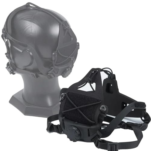 Multi-Function NVG Head Mount with Adjustable Suspension, Lightweight Tactical Helmet Camera Bracket for Outdoor and Filming(Black)
