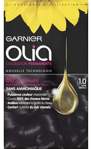 Garnier – Permanente Haarfarbe Schwarz Absolu 1.0 – Olia – Box mit 120 g