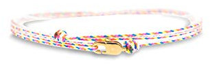 Surfer Wickelarmband Damen - schmales Surfer-Armband mit Karabiner-Haken - Made by Nami Handmade Surfer Schmuck - Festival Accessoires (Retro Gold)