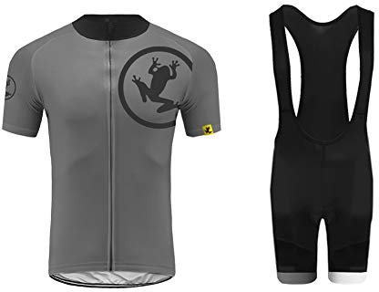 Uglyfrog Herren Fahrradbekleidung Set Schnell Trocknend Radtrikot (Radjacke und Radhose)