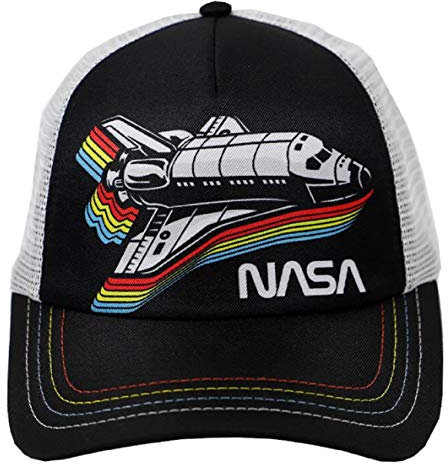 POPCULT NASA Shuttle Black and White Trucker Hat - OSFA