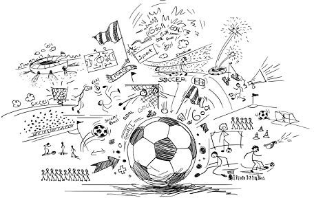 Muralo Fotomural autoadhesivo 315 x 210 Juventud Fútbol Deporte Moderno Papel Pintado Habitación Dormitorio Murales Papel Pintado Pared XXL Br. 315 cm x Altura 210 cm