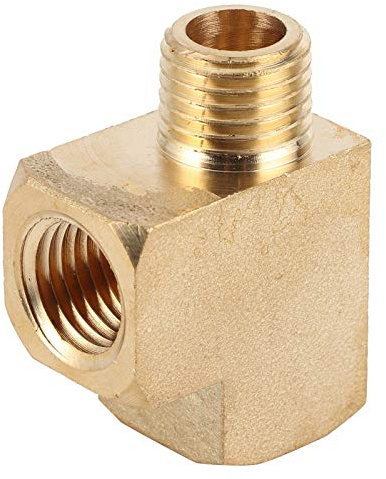 aqxreight - Raccord de tuyau en laiton, té de rue Barstock, tuyau femelle NPT 1/4 x tuyau mâle NPT 1/4 x tuyau femelle NPT 1/4 