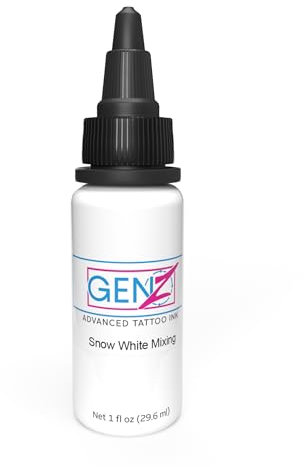 INTENZE Tattoo Farbe weiß 30ml-Snow White Mixing-DasOriginal:Farbecht&absolut steril-Tattoo Tinte vegan-Tattoo Ink für lebendiges permanent Tattoo,Stick&Poke - Tattoofarbe mit perfekter Konsistenz