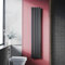 ELEGANT Radiateur plat vertical design 1600 x 308 mm pour salle de bain, mono-couche, noir