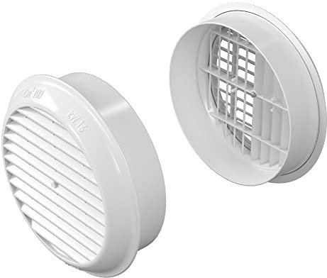 Eterno Ivica GRIGLIA 175 imb. circolare tubi diam.160 Accessori per silenziatori per l'isolamento Acustico di Fori di aerazione e Ventilazione, Bianco