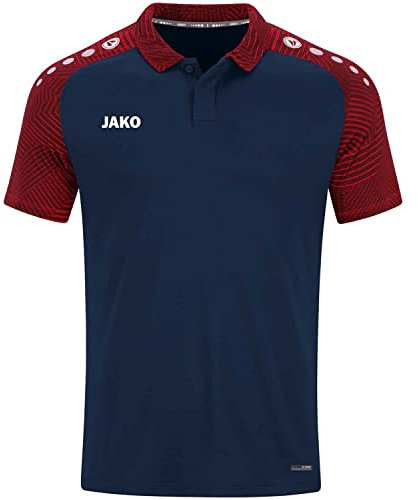 JAKO Herren Poloshirt Performance, Marine/Rot, 4XL