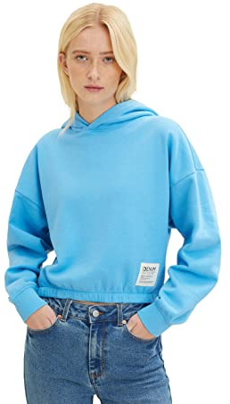 TOM TAILOR Denim Damen Cropped Hoodie Sweatshirt