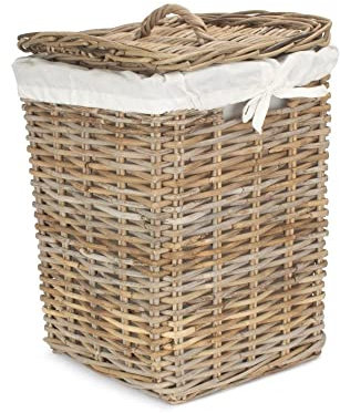 Red Hamper RA044 Rattan Small Square Rattan Laundry Basket