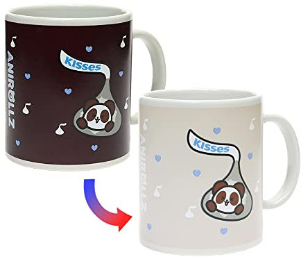 Anirollz x Replacement for Kisses Temperature Heat Activated Color Changing Magic Mug 16oz. Cup (Kisses Pandaroll)