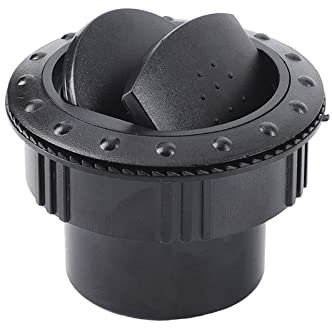 Grille D’aération Murale Circulaire,MoreChioce Grille D'aération pour Climatiseur de Camping-car Panneau D'aération Rond Grille ABS Grille de Sortie de Climatiseur Noir Grille D'échappement Réglable