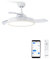 CREATE / WIND CLEAR/Ventilateur de plafond avec lumière, télécommande et Wifi, blanc / 40W, silencieux, Ø108, 6 vitesses, minuterie, pales retractables, moteur DC, fonction été-hiver