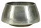 Serene Spaces Living Cache-pot en aluminium martelé argenté, pot de fleurs et plantes en laiton, décoration élégante pour salon, entrée, restaurant, mariage indien et événement, 22,9 cm de diamètre et
