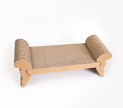 Petsoigné Kratzsofa Katze Katzenbett Kratzbrett Kratzpads Kratzmöbel für Katzen Wellpappe Austauschbar (Kern Ersetzen)